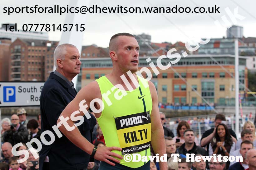 Richard Kilty aften winning the 150 metres, Great North CityGames. Photo: David T. Hewitson/Sports for All Pics